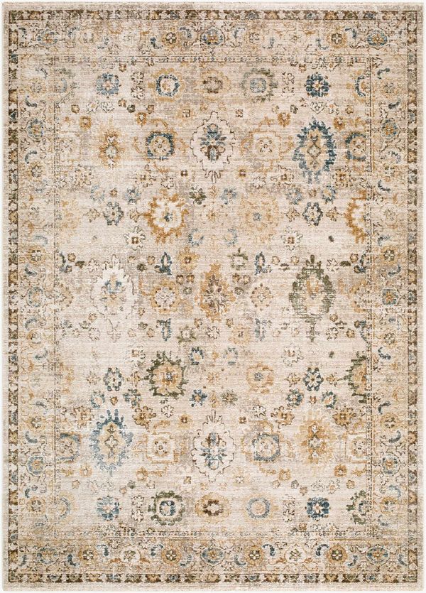 Hisako Taupe Traditional Area Rug