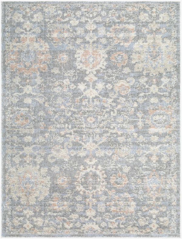 Balvanera Slate Blue Traditional Area Rug