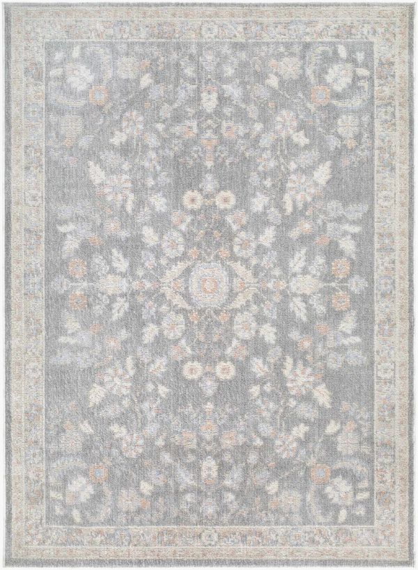 Cravanzana Slate Gray Traditional Area Rug