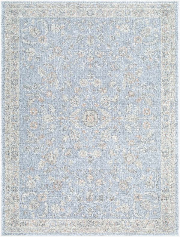 Cravanzana Slate Blue Traditional Area Rug