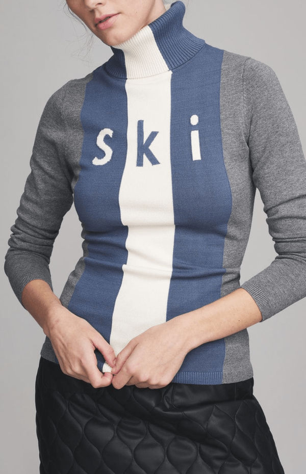 Ski 1970 Sweater | Heather Blue - Preloved