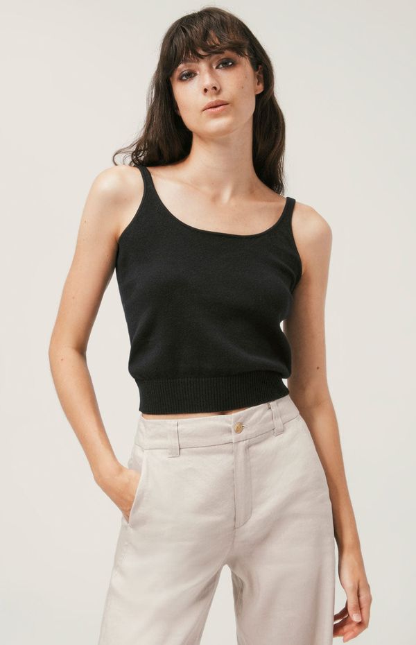 Gia Tank Top Sweater | Black