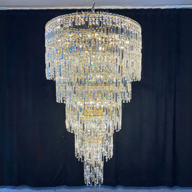 Luxury Multi-layer Crystal Chandelier for Staircase/Foyer