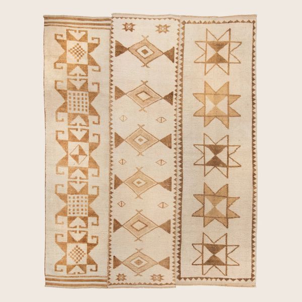 Beige & Brown Traditional Turkish Wool Rug - 9'4'' x 11'3''