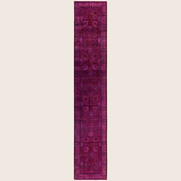 Pink Samsara Wool Runner - 3'2" x 16'5"