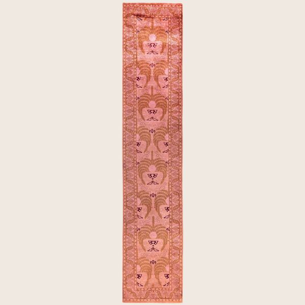 Pink Samsara Wool Runner - 2'5" x 12'5"