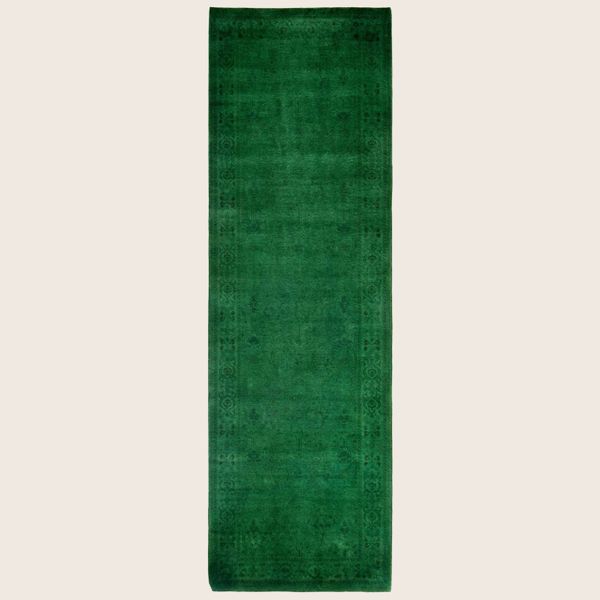 Green Samsara Wool Runner - 2'7" x 8'4"