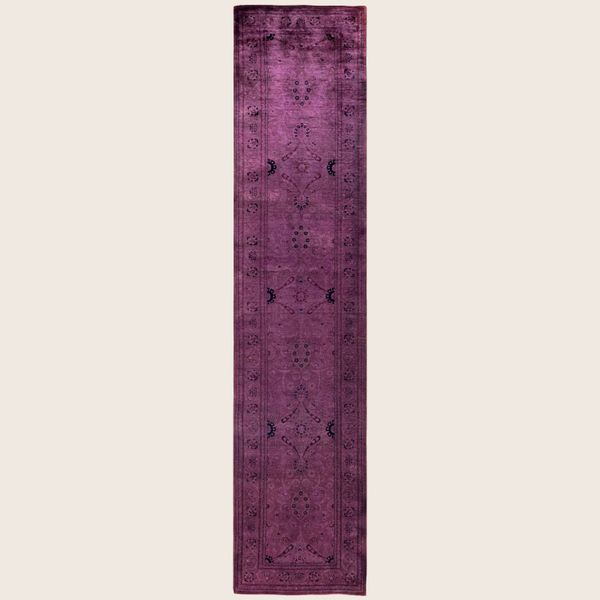 Purple Samsara Wool Runner - 2'6" x 11'8"