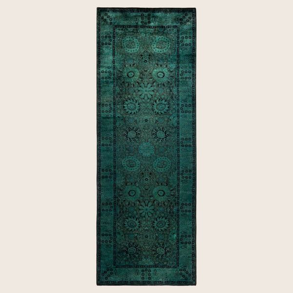 Green Samsara Wool Runner - 3'3" x 8'10"