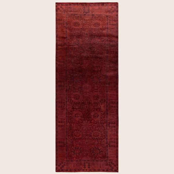 Red Samsara Wool Runner - 3'2" x 8'7"