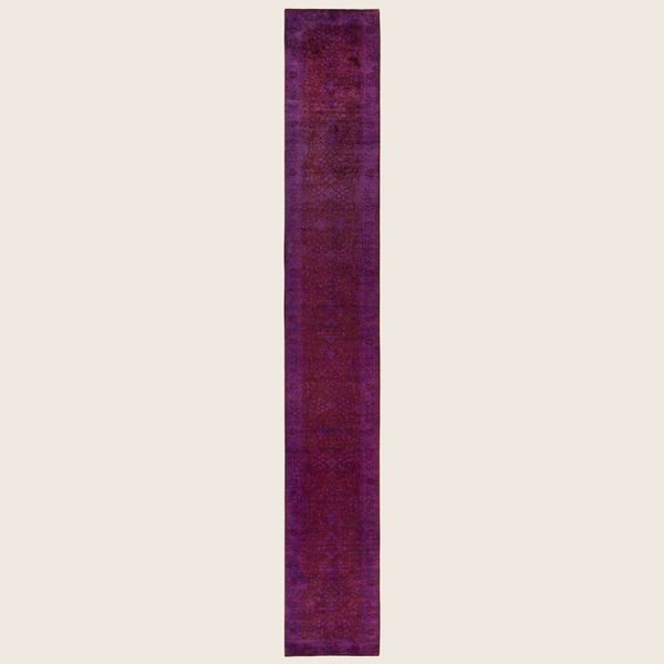 Purple Samsara Wool Runner - 2'8" x 18'5"