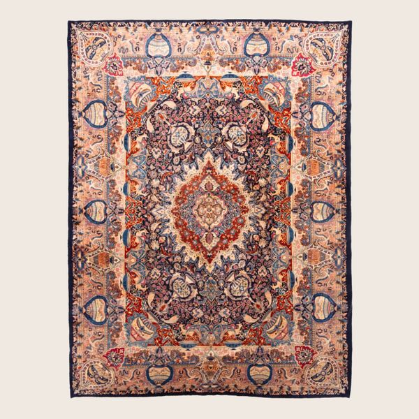 Multicolored Traditional Persian Kashmar Wool Rug - 10' x 13'4"