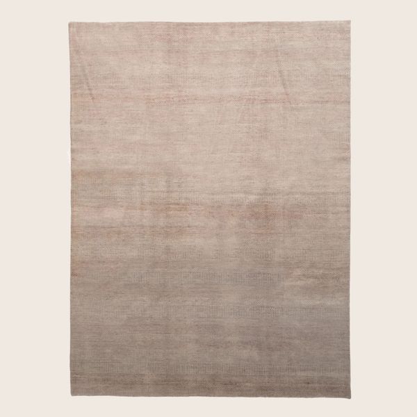 Lavender Transitional Indo Savannah Wool Art Silk Blend Rug - 8'1 x 12'3"