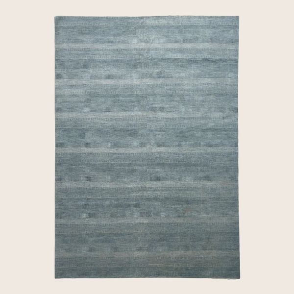 Denim Transitional Indo Savannah Wool Art Silk Blend Rug - 10' x 14'1"