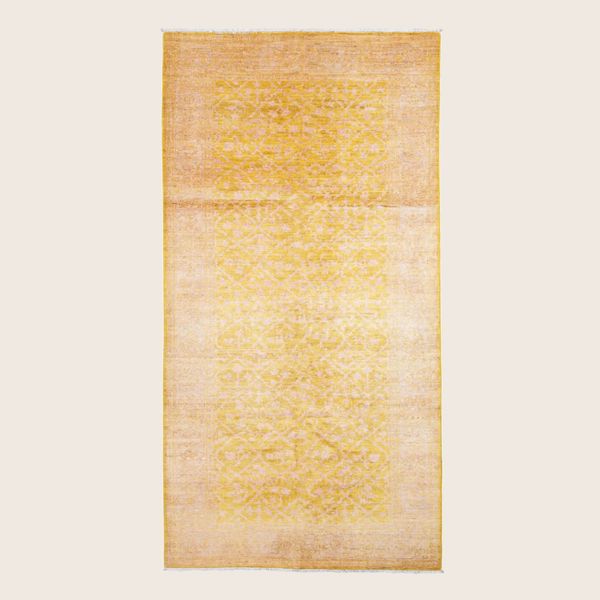 Peach Gold Transitional Pak Khyber Wool Runner - 5'3" x 10'
