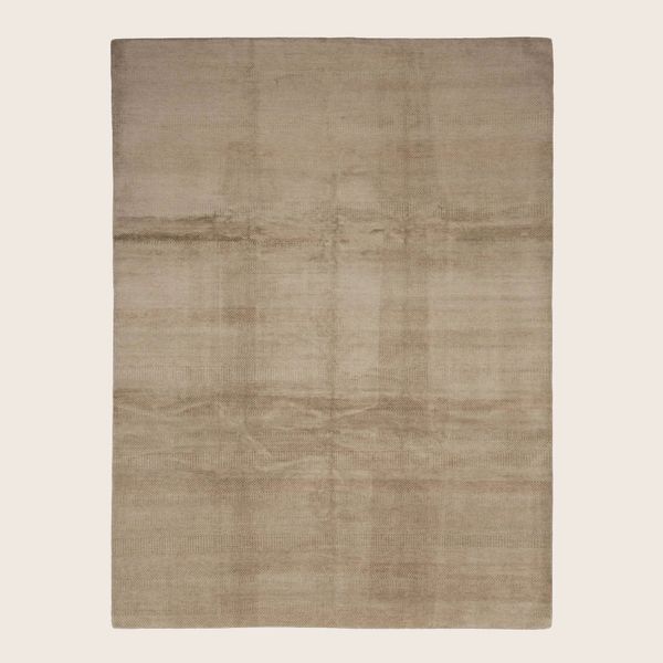 Camel Transitional Indo Savannah Wool Art Silk Blend Rug - 9'2" x 12'2"