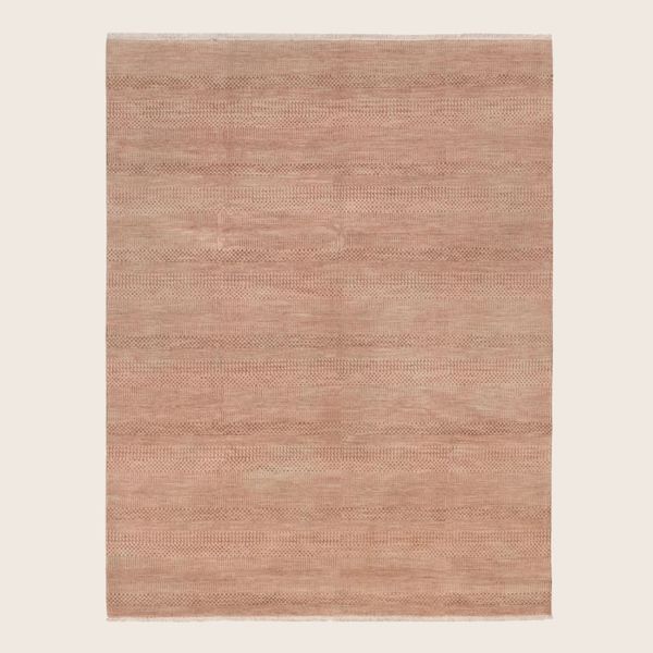 Pink Transitional Indo Savannah Wool Art Silk Blend Rug - 8'1" x 10'3"