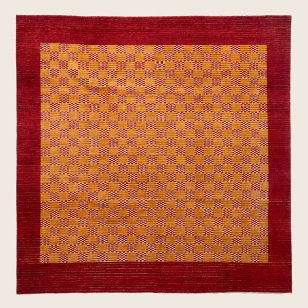 Red Orange Transitional Pak Barjasta Wool Rug - 9'1 x 10'