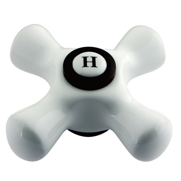 Kingston Aqua Vintage AECX5H Porcelain Cross Handle (Hot Side), Oil Rubbed Bronze