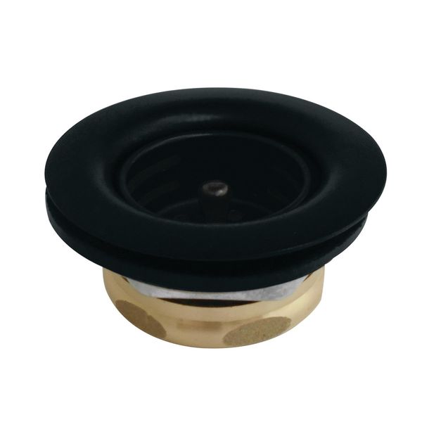 Kingston Tacoma K461BMB Stainless Steel Bar Sink Basket Strainer with Brass Nut, Matte Black