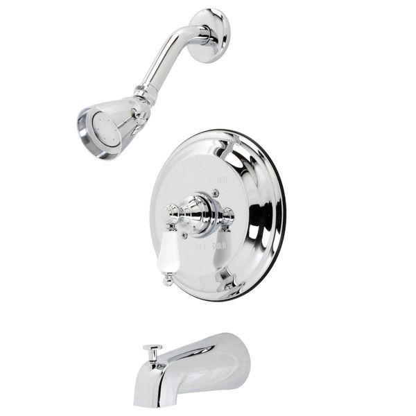 Kingston Heirloom KB3631PLT Single-Handle Pressure Balanced Tub and Shower Faucet, Trim Only, Polished Chrome
