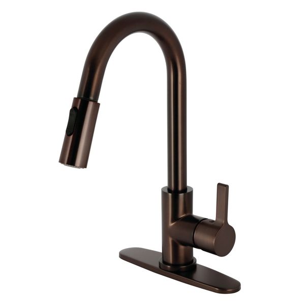 Kingston Sona LS8785CTL - Continental Single-Handle Pull-Down Kitchen Faucet, Oil Rubbed Bronze