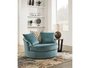 Laylabrook Teal Oversized Swivel Accent Chair (Online Special Price)