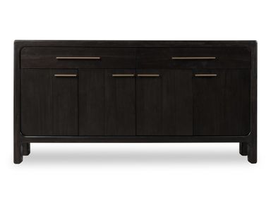 Zamba Four Door Two Drawer Acacia Wood Sideboard in Jaguar