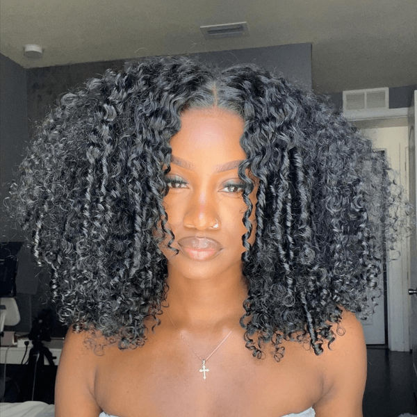 Full 250% Density Finger Coily Curly Glueless Wig 13x4 Curly Lace Front Wigs Pre Bleached Natural Hairline Flash Sale