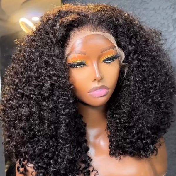 Geeta Hair Glueless Wig Curly Human Hair 13x4 Lace Frontal Short Bob Wig Pre Plucked Natural Hairline Flash Sale