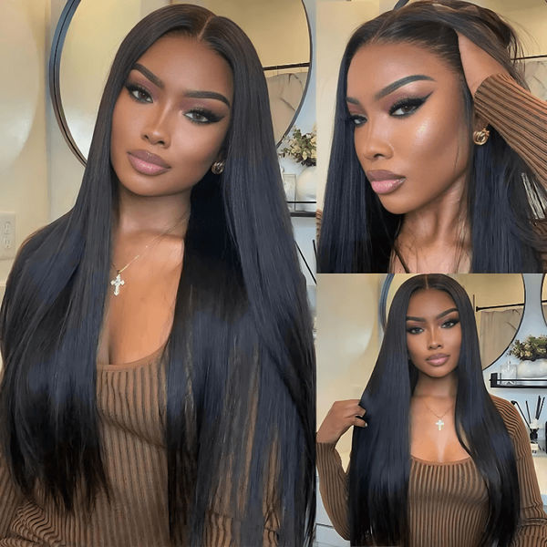 [USA Address Only] [24H Shipping] Geeta Hair 26Inch $179 Straight Hair Transparent Lace Glueless Wigs Human Hair 180% Density Flash Sale