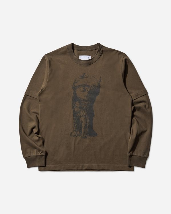 Men's Where The Wild Things Are Longsleeve T-Shirt Dark Khaki