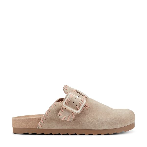 Gena Round Toe Slip-on Flat Casual Clogs