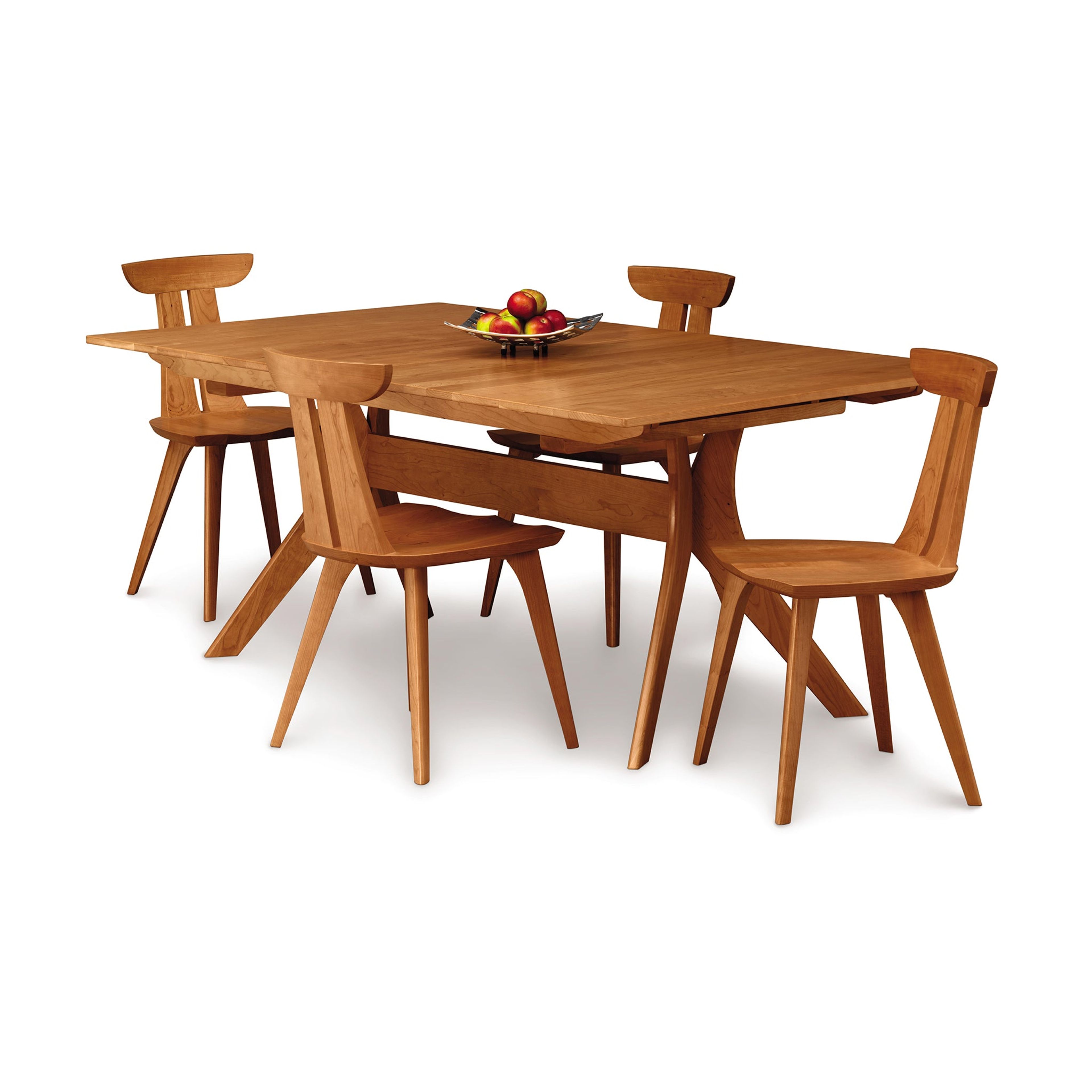 Audrey Cherry Extension Dining Table - Handcrafted Solid Wood