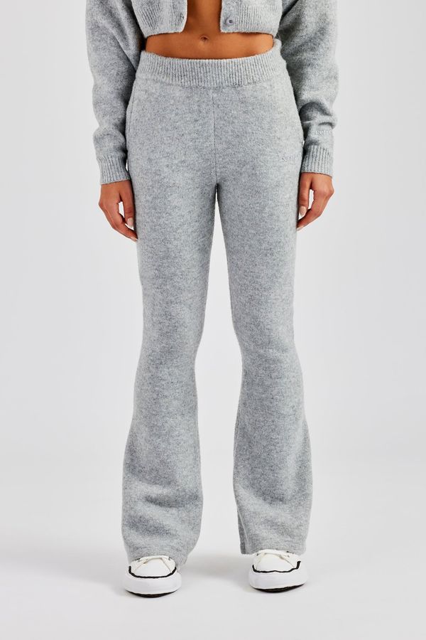 Flare Knitted Trouser - Grey