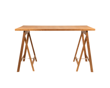 Folding Flat Trestle Table | Warm Brown Birch