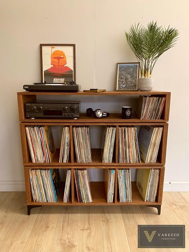 Varezzo Venezia | Record Player Stand | Vinyl Record Storage | Turntable Stand