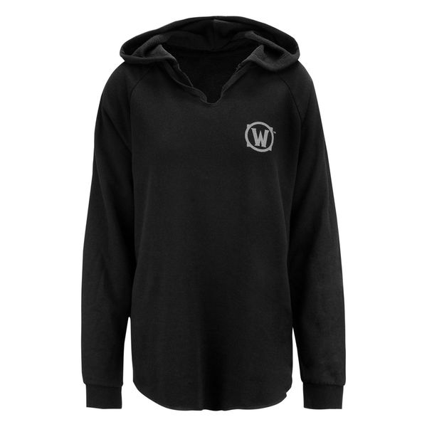 World of Warcraft Icon Logo Women's Black Pullover Hoodie