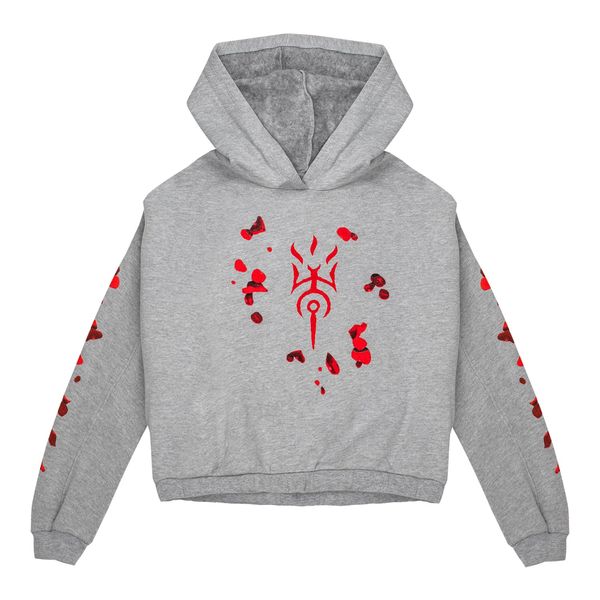 Diablo IV Triune Women's Grey Cinched Hoodie