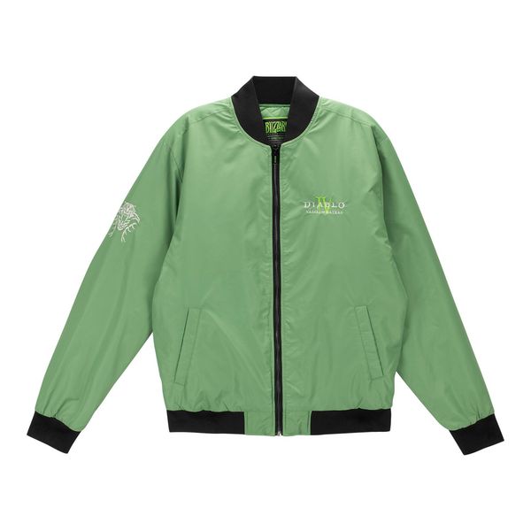 Diablo IV Spiritborn Green Zip-Up Bomber Jacket