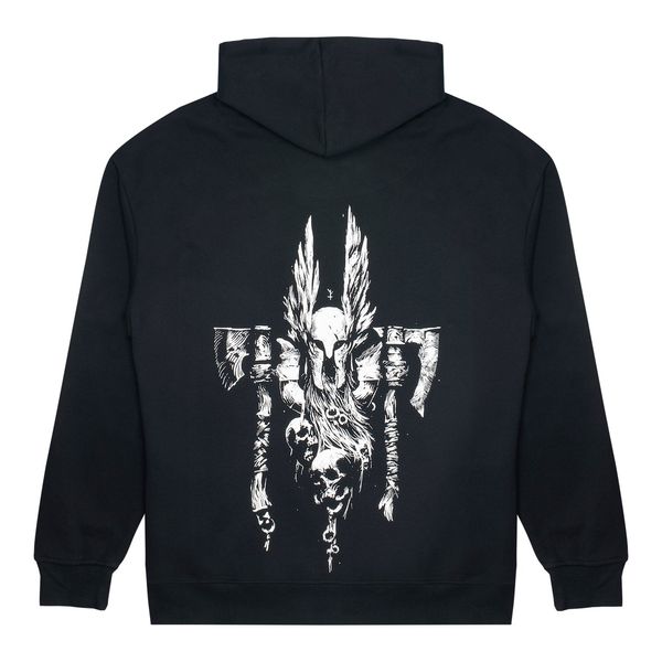 Diablo IV Barbarian Sigil Black Zip-Up Hoodie