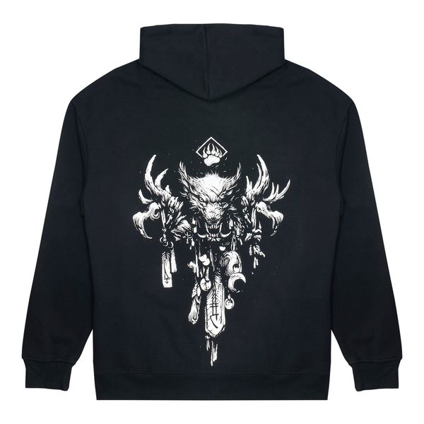 Diablo IV Druid Sigil Black Zip-Up Hoodie