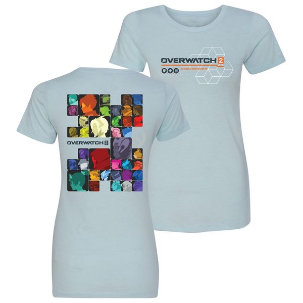 Overwatch 2 Heroes Women's Blue T-Shirt