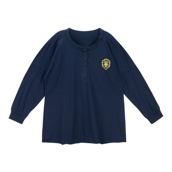 World of Warcraft Alliance Logo Women's Blue Long Sleeve T-Shirt