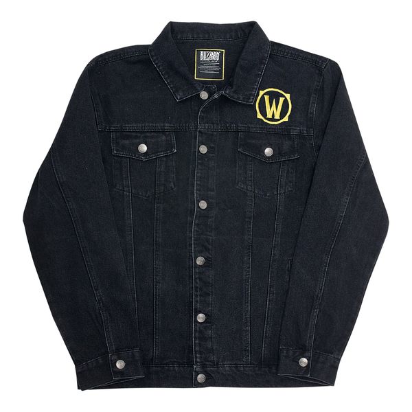 World of Warcraft Denim Black Button-Up Jacket