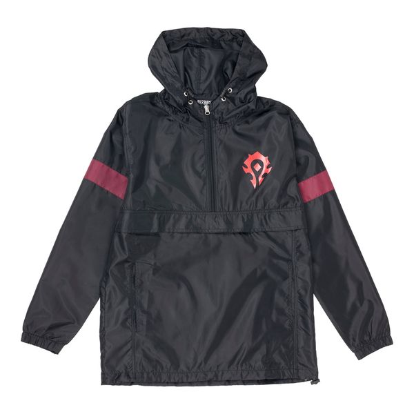 World of Warcraft Horde Logo Black Half-Zip Windbreaker Jacket