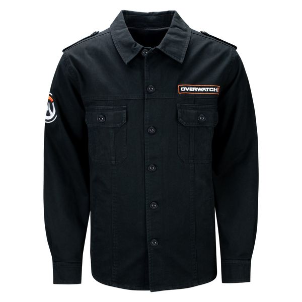 Overwatch 2 Black Button-Up Military Jacket