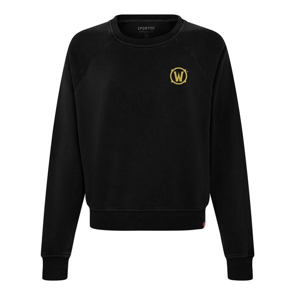 World of Warcraft Icon Women's Black Crewneck Sweatshirt