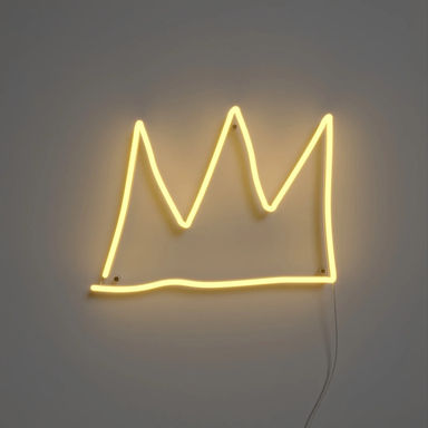 Basquiat Crown Neon Sign