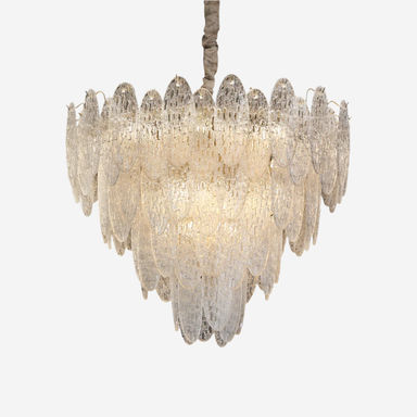 Elegant Layered Champagne Gold Glass Pendant Lights